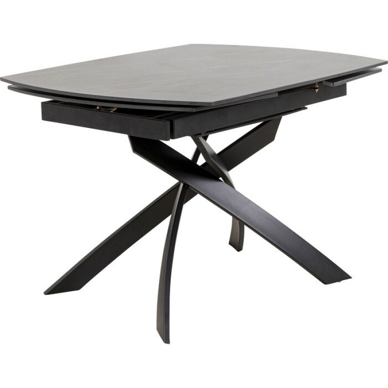 Extension Table Twist Black 120(30+30)x90cm